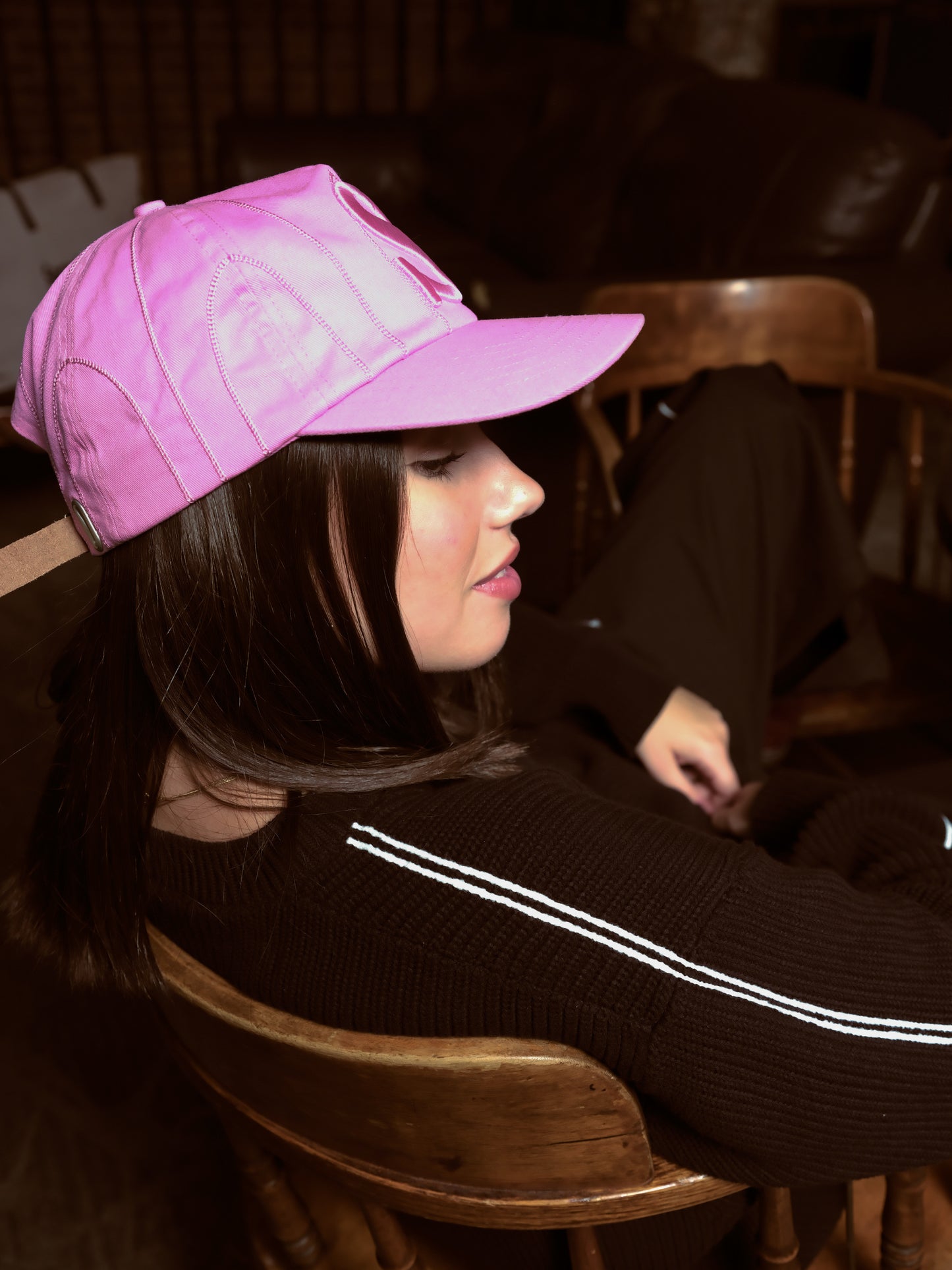 Pink Chainstitch Hat